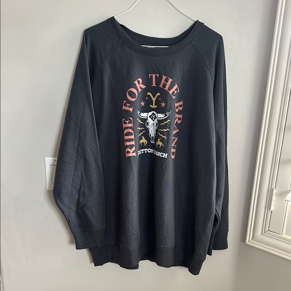 Yellowstone Black Graphic Sweatshirt